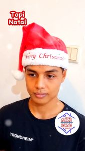 Topi Natal Santa Bahan Boneka Lembut