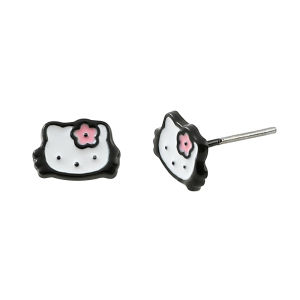 Sanrio | Hello Kitty Kuromi Earrings Cute Heart Rhinestone Earrings Birthday Party Jewelry for Girls