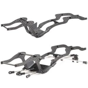 Crawl Dragon Carbon Fiber Hi-Low Cheater LCG Chassis Kit and Link Set for 1/10 Scale RC Crawler Competition Rigs