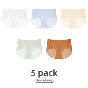 MiiOW | Ice Silk Yoga Shorts Womens Seamless Antibacterial Thin Summer Fitness Sports Underwear Nylon Quick Dry Fabric Middle Waist