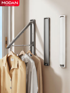 Invisible Window Clothes Drying Rack Foldable Hidden Style No Balcony Punch Free Adjustable Rods Home Decoration Essentials