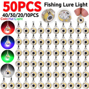 10-100pcs Mini Fishing Lure Light LED Deep Drop Underwater Eye Shape Squid Fish Bait Luminous Lure for Attracting Fish