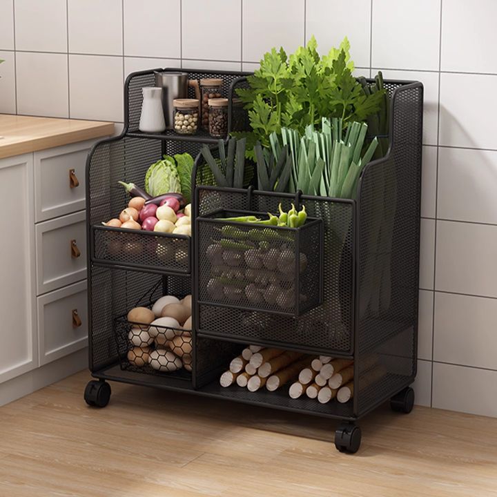 Nutrient Rack Multi-Functional Freestanding Multi-Layer Vegetable and Fruit Storage ...