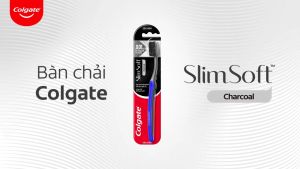 [Combo Bộ 5] Bàn chải Colgate SlimSoft Charcoal Than Hoạt Tính Kháng Khuẩn