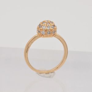 Hyl Jewelry 162J Cincin Titanium Wanita Emas Muda Anti Karat Asli Silver Emas Couple Dewasa Dan Luntur Logam Asesoris