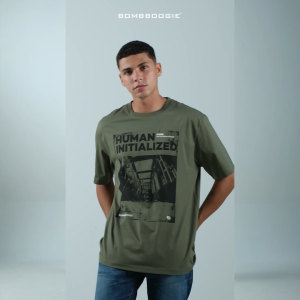 Bombboogie Kaos Pria Regular Rezla Green 2.0 12E97B4GN