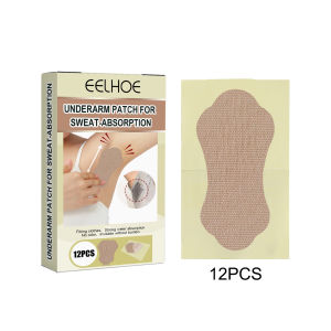 【Hot Sale】Eelhoe Disposable Underarm Sweat Absorbing Pad Sweat Stopping Patch Armpit Sweat Perspiration Pad Invisible Lasting Anti Sweat Sticker Women Girl Short Sleeve Dress Clothing Armpit Care Absorb Liners（12pcs/box）