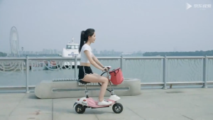 ANCHI Folding electric scooter Outdoor Cycling 300W 24V High-power voltage driving LED Turn Signal