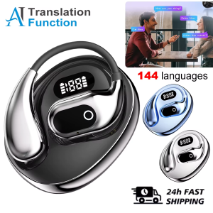 144-Language AI Translator Headphones: Bluetooth 5.3 Wireless Earbuds for Global Business Travelers