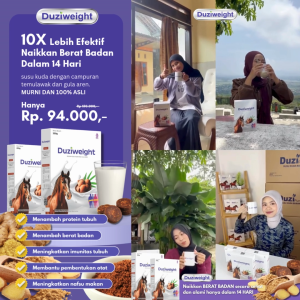 Duzi Weight Susu Kuda Penggemuk Badan & Penambah Nafsu Makan 200 Gram