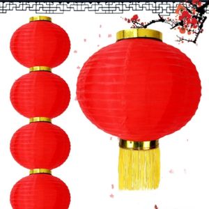 Polomat [Sản phẩm 2025 CNY] Dây đèn lồng đỏ tua phong cách Trung Quốc 3 kích cỡ trang trí ngày và lễ hội mùa xuân năm mới (còn hàng)