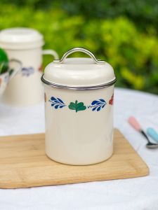 Hộp Đựng Đường Pha Cà Phê Kiểu Châu Âu Nhỏ Không Gián Đoạn Chống Ẩm Bằng Kim Loại Hình Tròn Đựng Sữa Bột Hộp Đựng Đồ Nhà Bếp