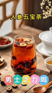 Ginseng Tea 5-in-1 Herbal Tea Natural Ingredients Red date Wolfberry Mulberry Health Tea Bag Kidney Tea Formula Mens Kidney Tea Chinese Herbal Tea
