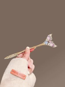 Băng Đô Đuôi Cá Hoa Thủy Tinh Đơn Giản Cho Phụ Nữ Thiết Kế Độc Đáo Phụ Kiện Tóc Phụ Kiện Tóc Phụ Nữ Phụ Kiện Tóc