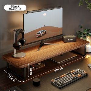 evesigar | Wooden Monitor Stand Riser for Gaming Desk