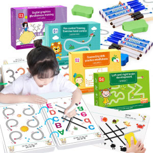 Childen Magical Tracing Workbook Preschool Writing Educational Toys for Kids Early Training Books