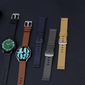 Dây Đeo Đồng Hồ Bằng Da Tháo Nhanh 20mm/22mm Dành Cho Samsung Galaxy Watch 3 Active2 Huawei Watch GT 2 Tương Thích Với Đồng Hồ 40/44mm
