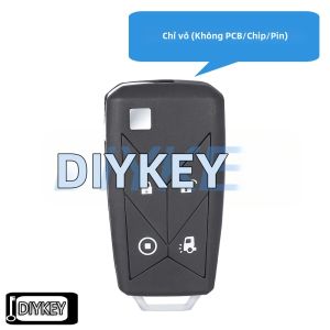 Renault Xe Bán Tải Xe Tải Gamma Series Điều Khiển Từ Xa Chìa Khóa Ô Tô Fob 4 Nút Ốp Lưng Lật Vỏ Bao Da Thay Thế ABS + Kim Loại