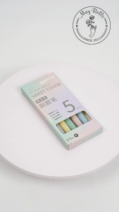 Combo 5 Bút Gel Bấm Morandi Mực Đen Ngòi 0.5mm Viết Êm Bút Gel Viết Sổ Tay Học Tiếng Trung Mực Nhanh Khô