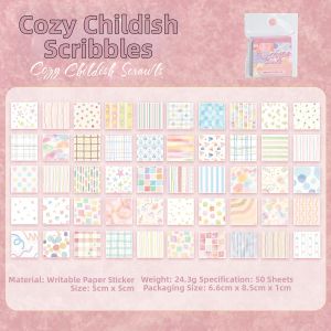 Yuxian | Korean Style Adhesive Dotted and Grid Stickers Decorative Planner Background
