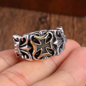 Cincin Elegan Desain Amazing Cross Silver (Adjustable)