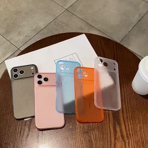 Matte Translucent Carbon Fiber Texture Phone Case For iPhone Air 17 16 15 14 Plus 13 12 11 Pro Max X XS XR Slim Frosted Cover