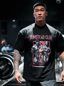 Chris ใหม่เสื้อยืดกีฬาผ้าฝ้ายแท้แขนสั้นขนาดใหญ่สําหรับผู้ชายสไตล์การเคลื่อนไหว THAVAGE พร้อมดีไซน์คอกลมคอกลม