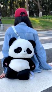 New Panda Children Adult Large Plush Cartoon Cute Boys Girls Women Outdoor Travel Backpack Student School bag Doll