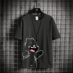 เสื้อยืดผู้ชายอ้วนทรงหลวมไซส์ใหญ่สําหรับฤดูร้อนเสื้อยืดตัวในแขนสั้นเสื้อไซส์ใหญ่พิเศษแบบบาง เสื้อยืดแขนสั้นสําหรับคนอ้วน300กก.