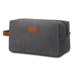 Túi Đựng Đồ Vệ Sinh Cá Nhân Đa Năng Bằng Vải Canvas In Logo Tùy Chỉnh Dành Cho Nam Có Thể Treo Kiểu Dáng Thời Trang Khóa Kéo