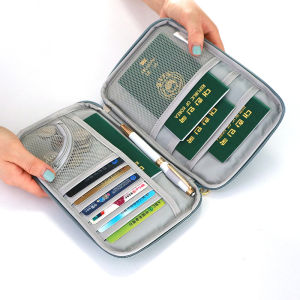 Travel Passport Bag Large Capacity Tourism Document Coin Purse Handheld Portable Ticket Clip for Men And Women Universal