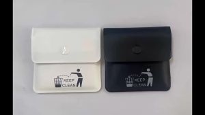 Outdoor Leak-Proof Mini Butt Disposal Bag EVA Portable Ashtray Bags Pocket Ashtrays Flame-Retardant Smell Proof Ashtray Pouch