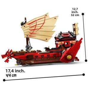 Bộ Khối Xây Dựng Tàu Ninja Series Destiny Bounty - Đồ Chơi Xếp Hình Thuyền Rồng & Tu Viện Dành Cho Bé Trai Quà Giáng Sinh 71705
