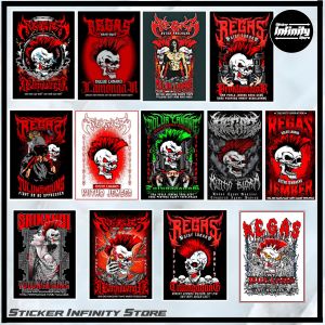 Stiker REGAS Dulur Lanang Cutting Pola Vinyl Tahan Air - 1 Pack Isi 16 Pcs