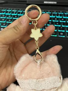 8cm DIY Double Buckle Metal Doll Accessories Ball Ornament Circle Small Button Bag Hanging Decorations Chinese Brand LiYuan