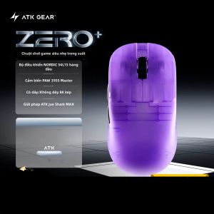 Chuột Chơi Game Không Dây ATK Zero Plus PAW3955 8K Polling Siêu Nhẹ 54L15 Độ Trễ Thấp 42000DPI Thiết Kế Công Thái Học Dành Cho Esports