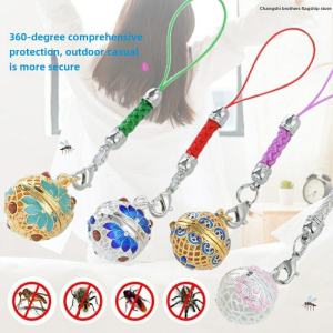 Simple Outdoor Mosquito Repellent Bracelet Womens Palace Bell Bead Pendant Hanging Ornament Ladybug Anti-Mosquito Scented Bead