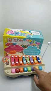 Mainan Anak Piano Music Xylophone 2in1 Mainan Edukasi Musik Anak Knocking Organ / Piano Mainan Anak