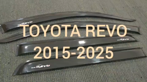 กันสาด กันลม คิ้ว ดำทึบ 4 ประตู โตโยต้า รีโว้ REVO 2015 2016 2017 2018 2019 2020 2021 2022 2023 2024 2025 ใส่ร่วมกันได้ ABS