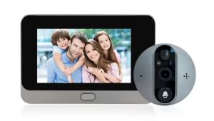 Wifi 2MP Digital Door Viewer 1080p Video Eye Peephole Camera 4.3-Inch Screen Doorbell Smart Life Tuya Video Intercom for Home Door Bell Night Vision PIR Motion Detection