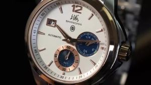 Shanghai | Shanghai Watch 43mm Automatic Mechanical Watches Stainless Steel Date Mens Watch Power Reserve Multi-Function Dress Clock SH021