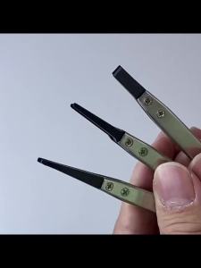 Heavy-Duty Precision Tweezers with ESD-Safe Anti-Static Tips for Electronics And Jewelry Repair Metal Construction