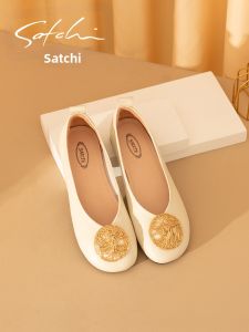 Giày Bệt Nữ Elegante Da Thật Đế Mềm Da Cừu