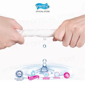 Wetty Wet Wipes Fragrance Free Thick Wet Tissue Tisu Basah Tanpa Bau Tebal Tissu Basah Halal Baby Wipes 濕紙巾 (12 x 10s)