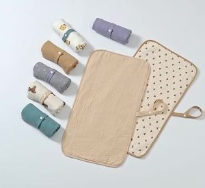 Newborn Cotton Changing Pad Reusable Soft Foldable Waterproof Absorbent Two-sided Mat for Baby Infant Underpads Machine Washable