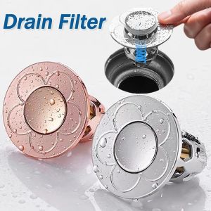 Thép không gỉ chậu rửa phòng tắm cống thoát nước pop-up Bounce Core lưu vực tấm lọc đường xả dụng cụ dọn tóc vòi hoa sen chén Lọc chậu rửa nút chặn bồn tắm công cụ