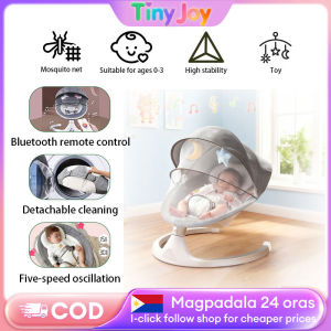 Adjustable Baby Rocker with Safety Belt Detachable Tray and Bluetooth Music - 6-36 Months