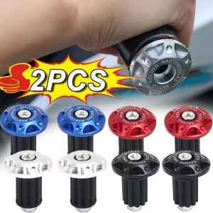 2PCS Motorcycle Handlebar Grips End Plugs Aluminum Alloy Caps for Moto Scooter Dirt Bike Handle Bar Anti Vibration Slider Accessories