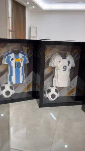 Toyzku FIFA World Cup 2026 Football Building Block Jersey With Frame Nano Brick Brazil Deco Gift DIY