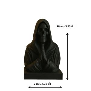 ความงามที่มืดประดับกะโหลกศีรษะแห่งความตายสีดํา - การตกแต่งศิลปะแบบกอธิคเหมาะสําหรับการตกแต่งห้องศึกษา/วันฮาโลวีน/ลับ